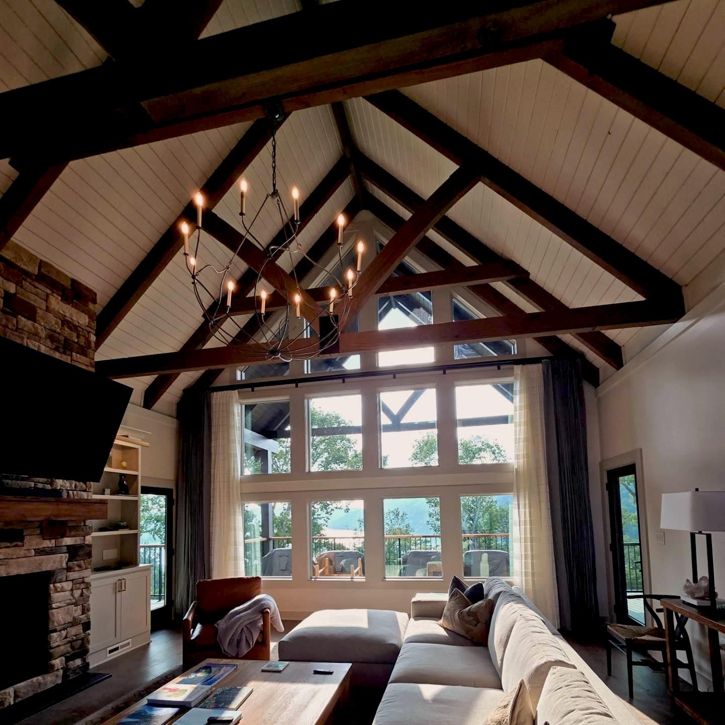 Heavy Timber Great Room with Exterior Living Space