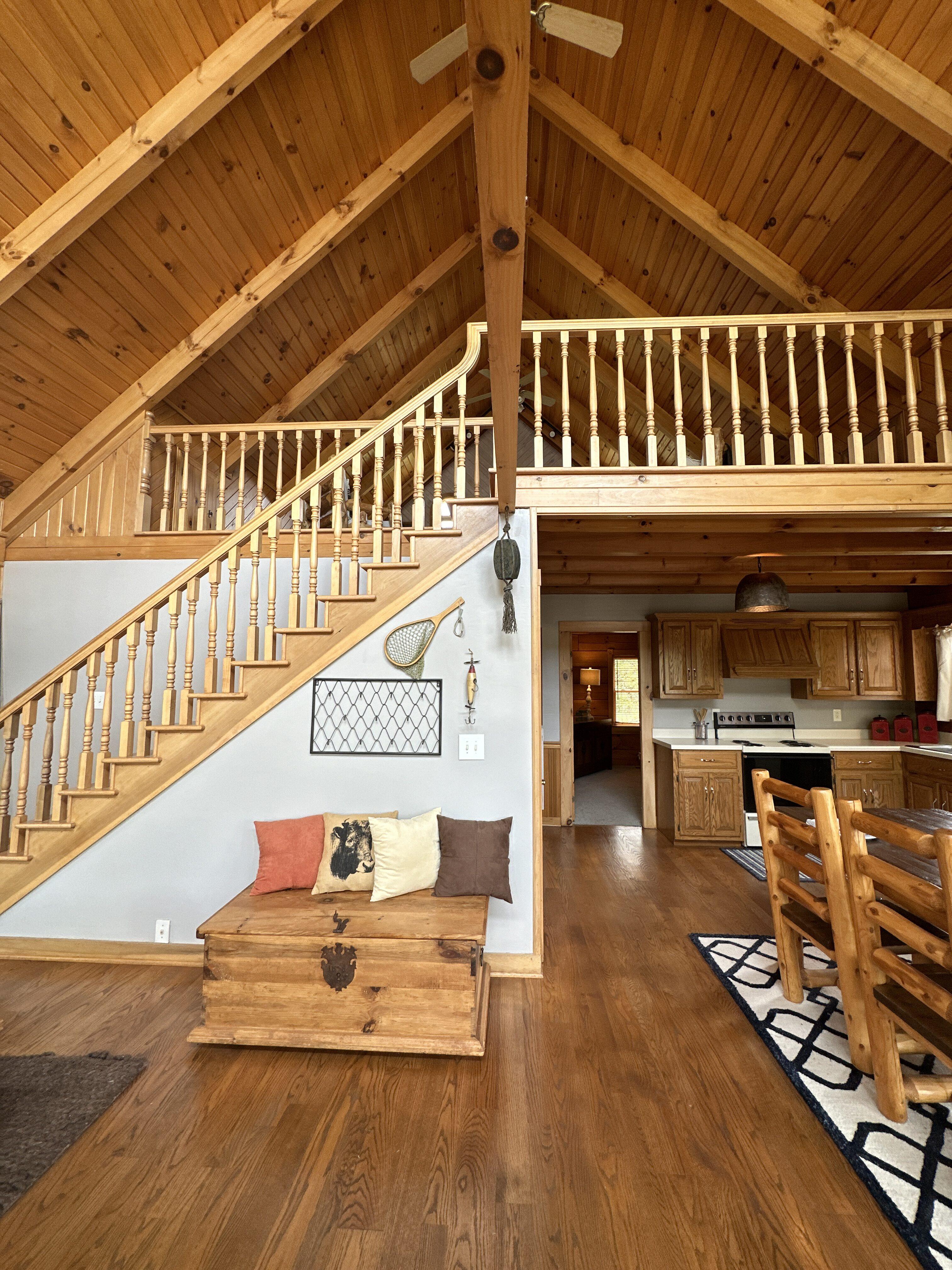Algood Log Home Kitchen and Loft
