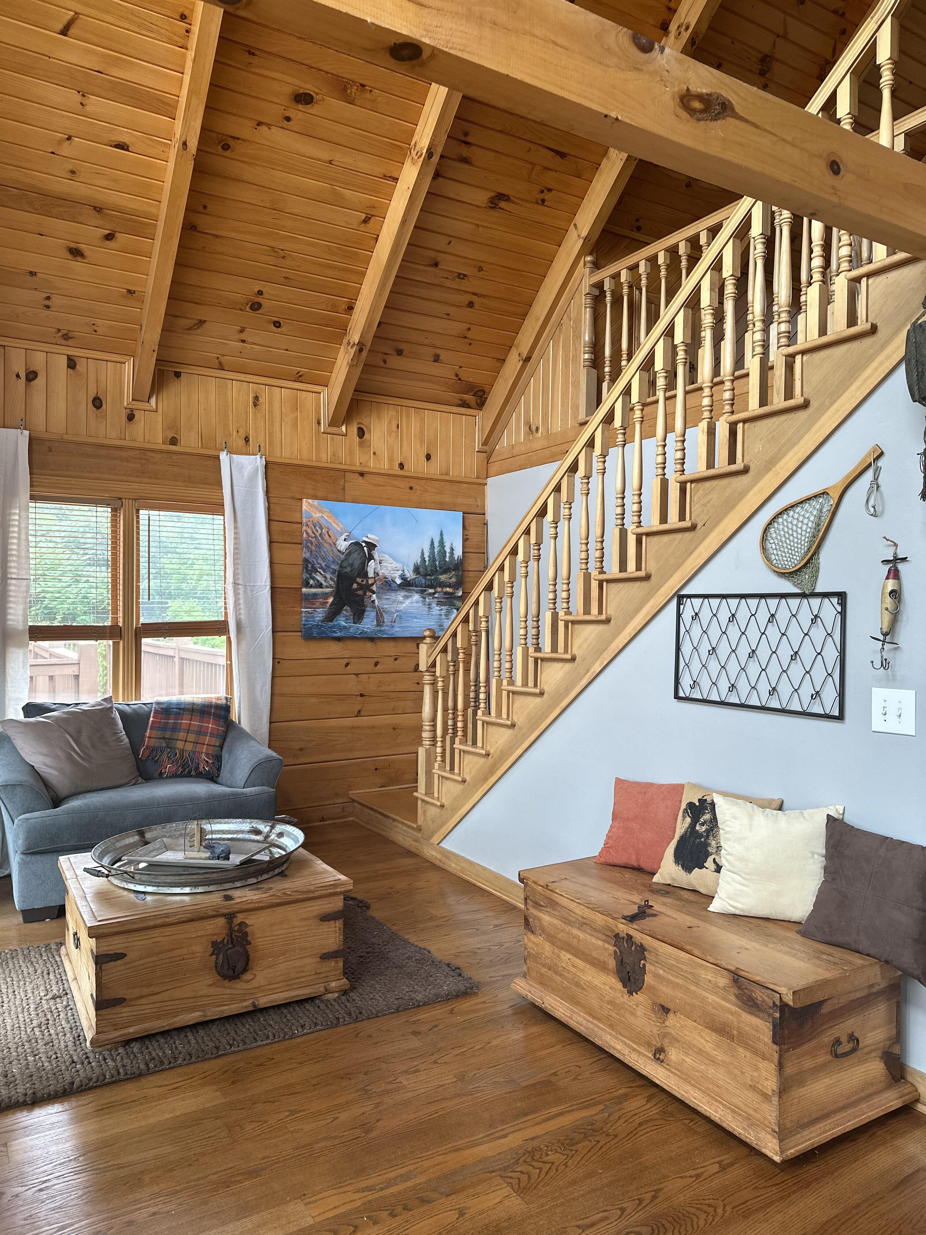 Algood Log Home Living Room