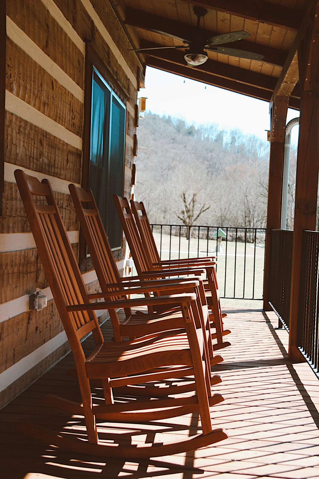 Dickey Log Home Front Porch
