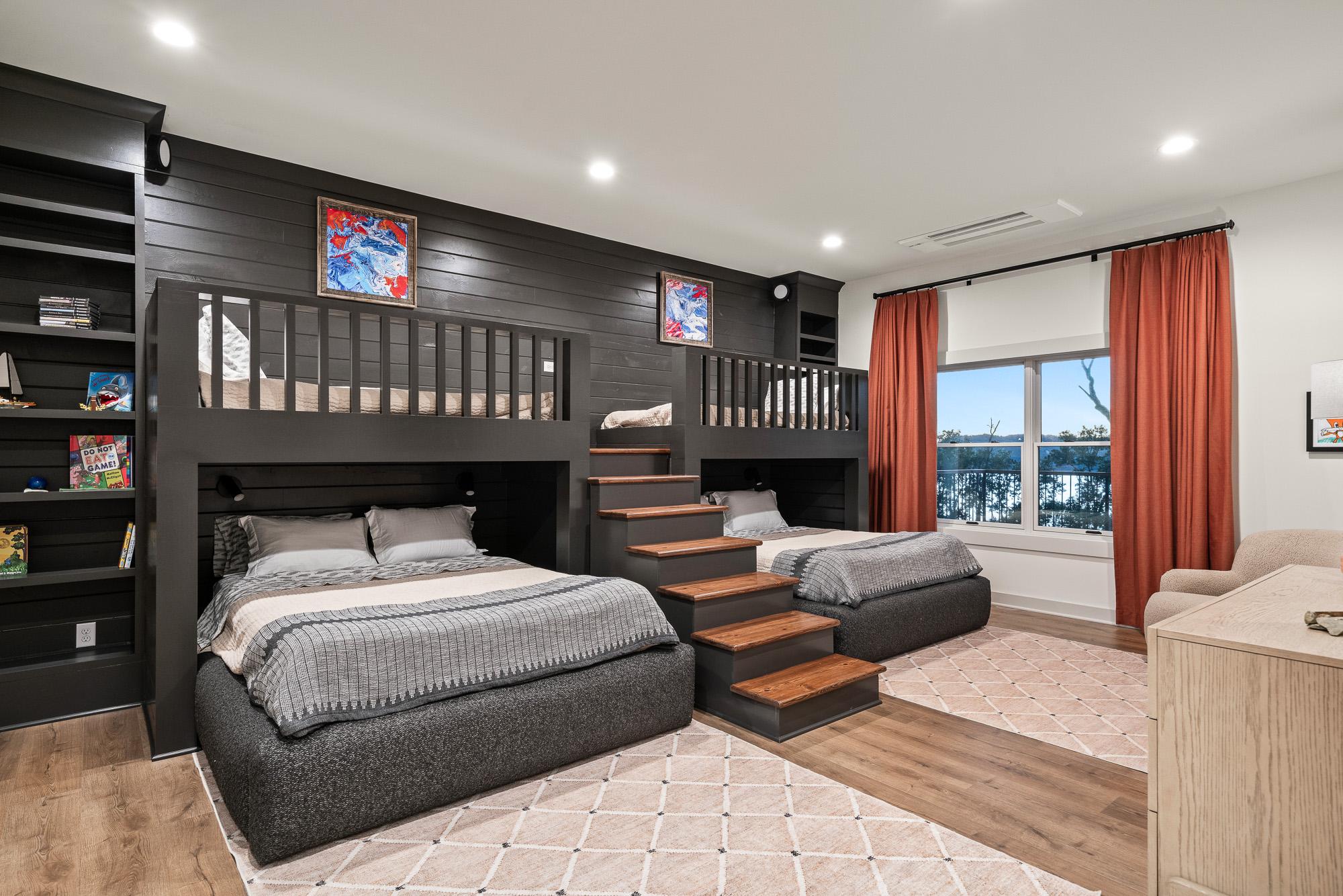 Sanders Custom Modern Bunkroom with Tongue and Groove